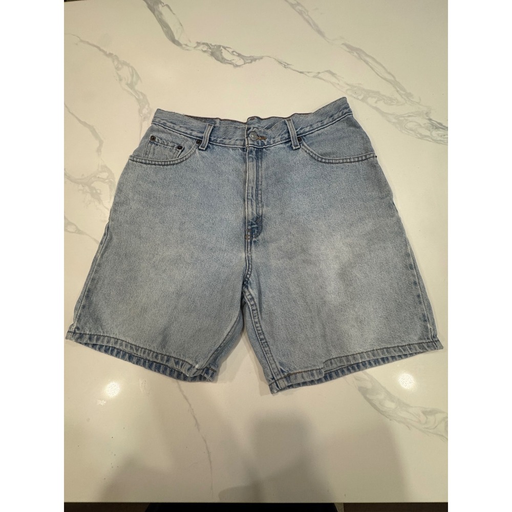 Vintage Levi's Denim '00 Shorts 550 Relaxed Fit High Rise Size 12 Light Wash